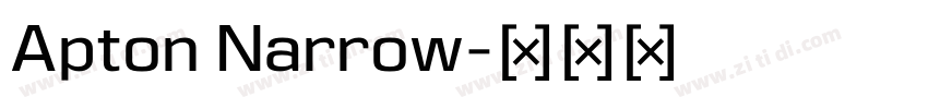 Apton Narrow字体转换